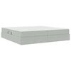 vidaXL F&ouml;rvaringss&auml;ng med madrass Ljusgr&aring; 200 x 200 cm Sammet