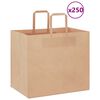 vidaXL Pappersp&aring;sar 250 st med handtag brun 32x22x28 cm