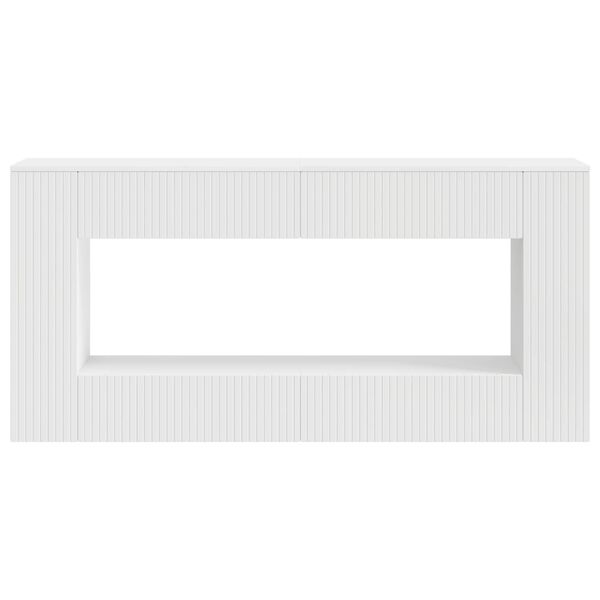 vidaXL Konsolbord Randig Vit 155 x 29 x 74 cm Konstruerat tr&auml;