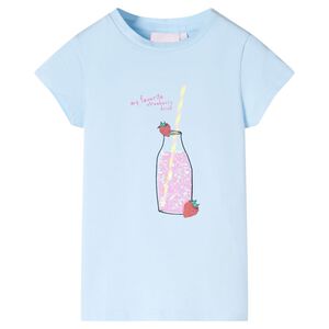 vidaXL T-shirt f&ouml;r barn ljusbl&aring; 140