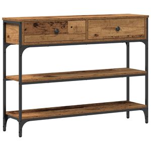 vidaXL Konsolbord Gammalt tr&auml; 100 x 25 x 75 cm Konstruerat tr&auml;