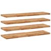 vidaXL Sv&auml;vande hyllor 4 st 120x40x4 cm behandlat massivt akaciatr&auml;