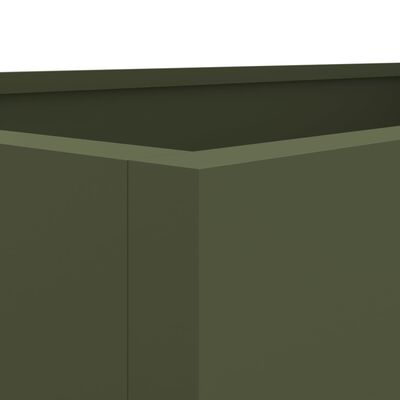 vidaXL Odlingslåda olivgrön 62x40x39 cm kallvalsat stål