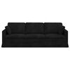 vidaXL Soffa Svart 228 x 78 x 80 cm Sammet