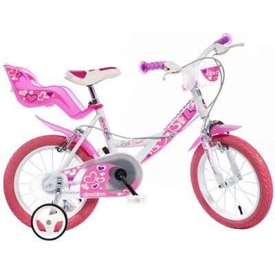 Dino Bikes Barncykel Little Heart rosa 16" DINO356013