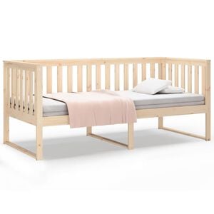 vidaXL Dagb&auml;dd utan madrass 90x200 cm massiv furu