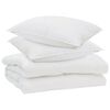 vidaXL Dunt&auml;cke med kudde 3 st Vit Mikrofiber