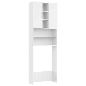 vidaXL Tv&auml;ttmaskinssk&aring;p vit 64x25,5x190 cm
