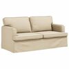vidaXL Soffa 2 pcs Kr&auml;m 162 x 80 x 85 cm tyg