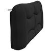 vidaXL Headboard Cushion "Hvar" Black 200 cm Fabric