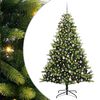 vidaXL Konstigt hinged julgran 300 LEDs Gr&ouml;n 240 cm PVC och PE