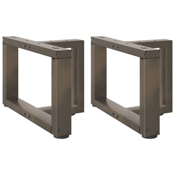 vidaXL Soffbordsben T-formade 2 st svarta 40x25x(30-31) cm st&aring;l