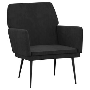 vidaXL F&aring;t&ouml;lj svart 62x79x79 cm sammet