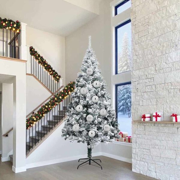 vidaXL Julprydnad Set 4 pcs Silver Plast