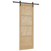 vidaXL Skjutd&ouml;rr Naturlig 83 x 232 cm Massiv furu