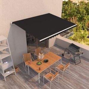 vidaXL Markis manuellt inf&auml;llbar 450x350 cm antracit