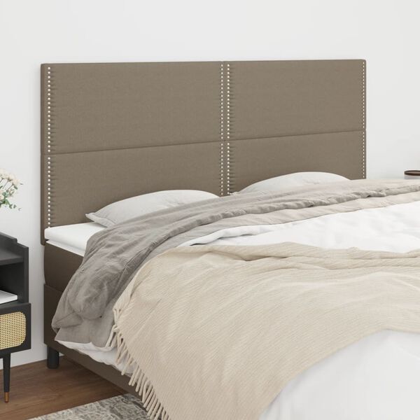 vidaXL S&auml;nggavel taupe 200x5x118/128 cm tyg