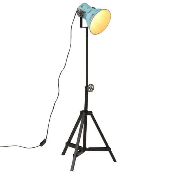 vidaXL Golvlampa 25 W n&ouml;tt bl&aring; 35x35x65/95 cm E27