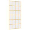 vidaXL Skjutd&ouml;rr guld 102,5x205 cm klart ESG-glas och aluminium