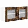 vidaXL V&auml;ggglasf&ouml;rr&aring;d PORTO R&ouml;kt ek 80 x 31 x 40 cm Konstruerat tr&auml;