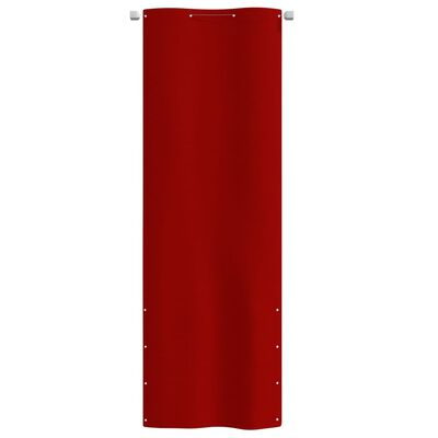 vidaXL Balkongskärm röd 80x240 cm oxfordtyg