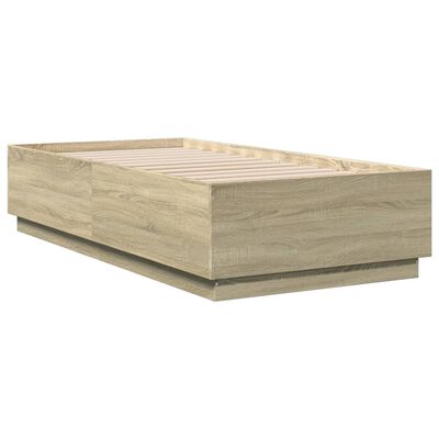 vidaXL Sängram sonoma-ek 75x190 cm konstruerad trä