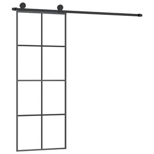 vidaXL Skjutd&ouml;rr med beslagset ESG glas och aluminium 76x205 cm