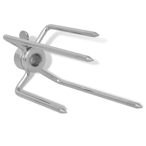 vidaXL BBQ-spettgafflar 2 st stål