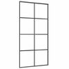 vidaXL Skjutd&ouml;rr svart 102,5x205 cm ESG-glas och aluminium
