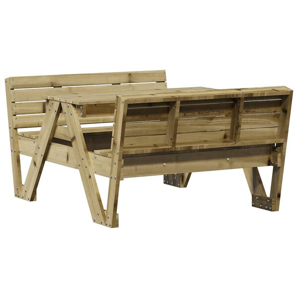 vidaXL Picknickbord f&ouml;r barn 88x122x58 cm massiv impregnerad furu