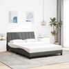 vidaXL Bed Frame without Mattress "Hanko" Dark Grey 120x200cm Fabric