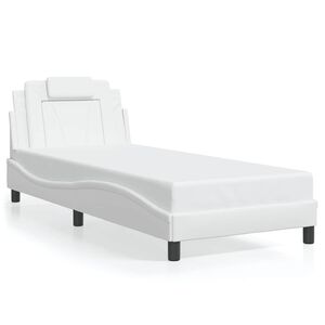 vidaXL Bed Frame "Viana" without Mattress White 90x190 cm Faux Leather