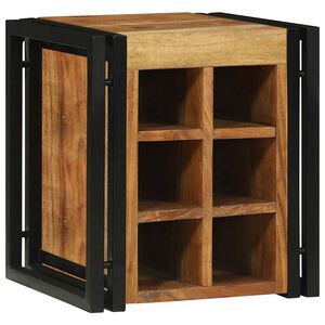 vidaXL Vinst&auml;ll Brun och svart 35 x 35 x 39 cm Massivt Akaciatr&auml;