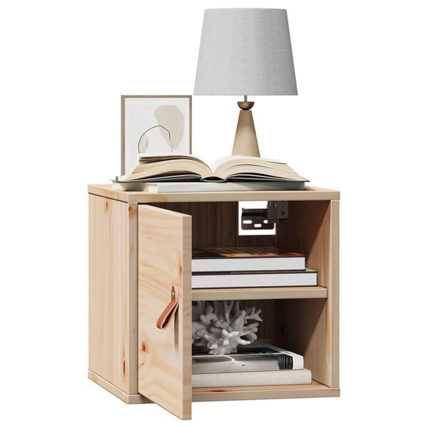 vidaXL V&auml;ggsk&aring;p 31,5x30x30 cm massivt tr&auml; furu