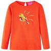 vidaXL T-shirt med l&aring;nga &auml;rmar f&ouml;r barn m&ouml;rk orange 92