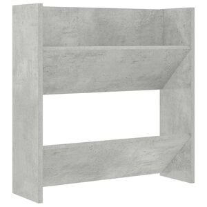 vidaXL V&auml;ggmonterat skost&auml;ll betonggr&aring; 60x18x60 cm konstruerat tr&auml;