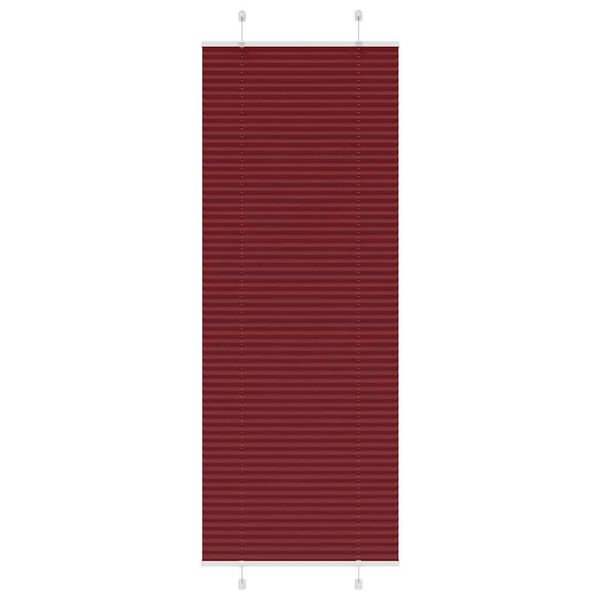 vidaXL Plisserad persienn Bordeaux r&ouml;d 80x200 cm tyg bredd 79,4 cm