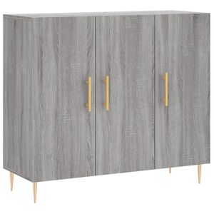 vidaXL Sk&auml;nk gr&aring; sonoma 90x34x80 cm konstruerat tr&auml;