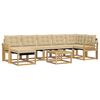 vidaXL Utomhussoffset 8 st Vit och Beige