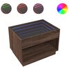 vidaXL Soffbord med Infinity LEDs brun ek 70x50x50 cm