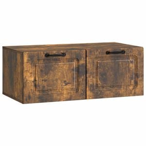 vidaXL V&auml;ggmonterad TV-b&auml;nk R&ouml;kt ek 78,5 x 41 x 30 cm Konstruerat tr&auml;