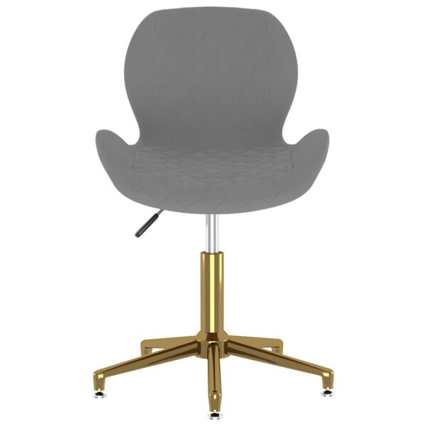 vidaXL Snurrbar kontorsstol m&ouml;rkgr&aring; sammet