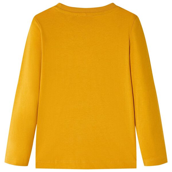 T-shirt med långa ärmar för barn ockra 92