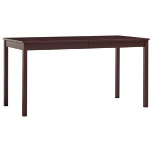 vidaXL Matbord m&ouml;rkbrun 140x70x73 cm furu