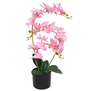 vidaXL Konstv&auml;xt Orkid&eacute; med kruka 65 cm rosa