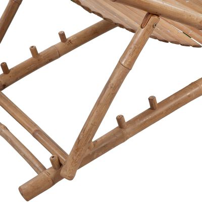 vidaXL Solstol med fotstöd bambu