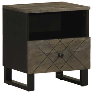 vidaXL S&auml;ngbord svart 40x33x46 cm massivt mangotr&auml;