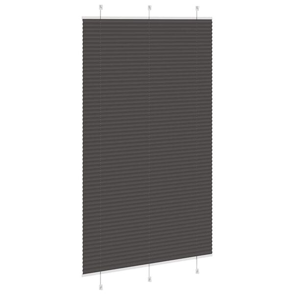 vidaXL Plisserad persienn svart 115x200 cm tyg bredd 114,4cm polyester