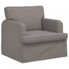 vidaXL Soffa 180cm 2 pcs Taupe Metall