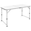 vidaXL Hopf&auml;llbart campingbord h&ouml;jdjusterbar aluminium 120x60 cm